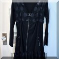 H07. Black and navy polka dot dress by Indies. Size 2 - $38 